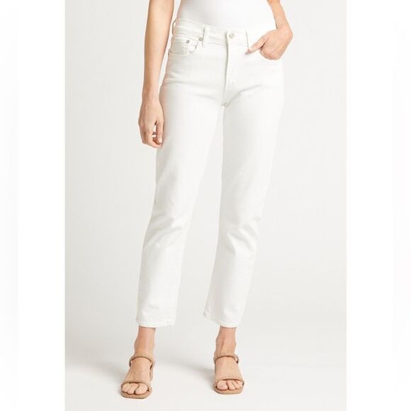 AGOLDE White Straight Leg Jeans Size 25 - Picture 1 of 3